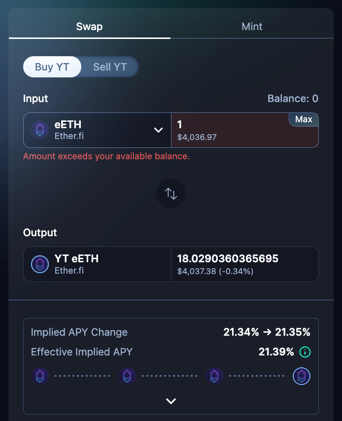 Sample Eigenlayer calc